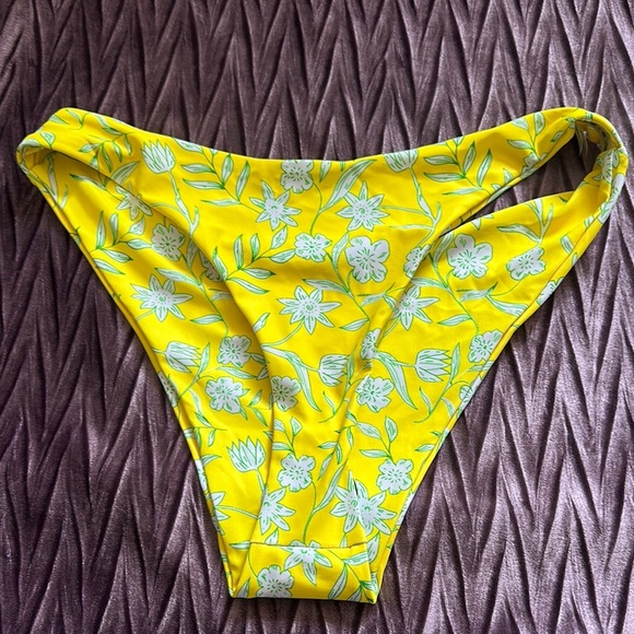 Zaful Yellow Floral One Piece Swimsuit - Picture 1 of 4